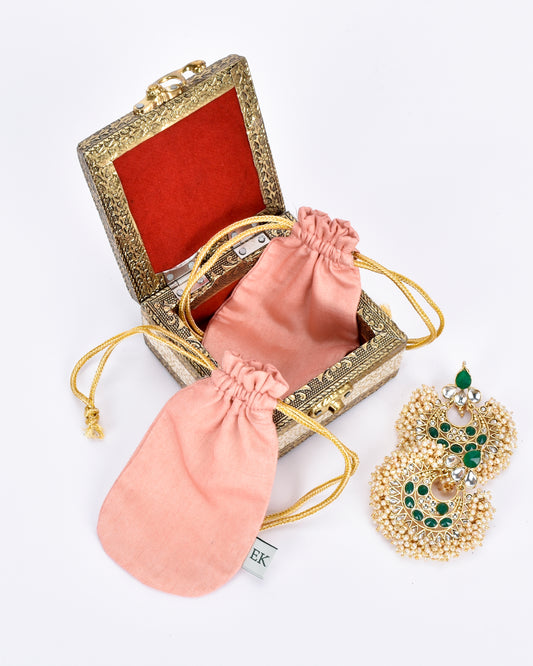 Muslin Jewellery Potli (Set of 2)