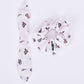 Rose Printed Bamboo Scrunchies (Set of 2)
