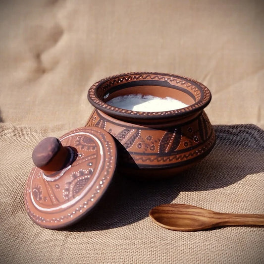 Kutch Painted Pottery Dahi Handi