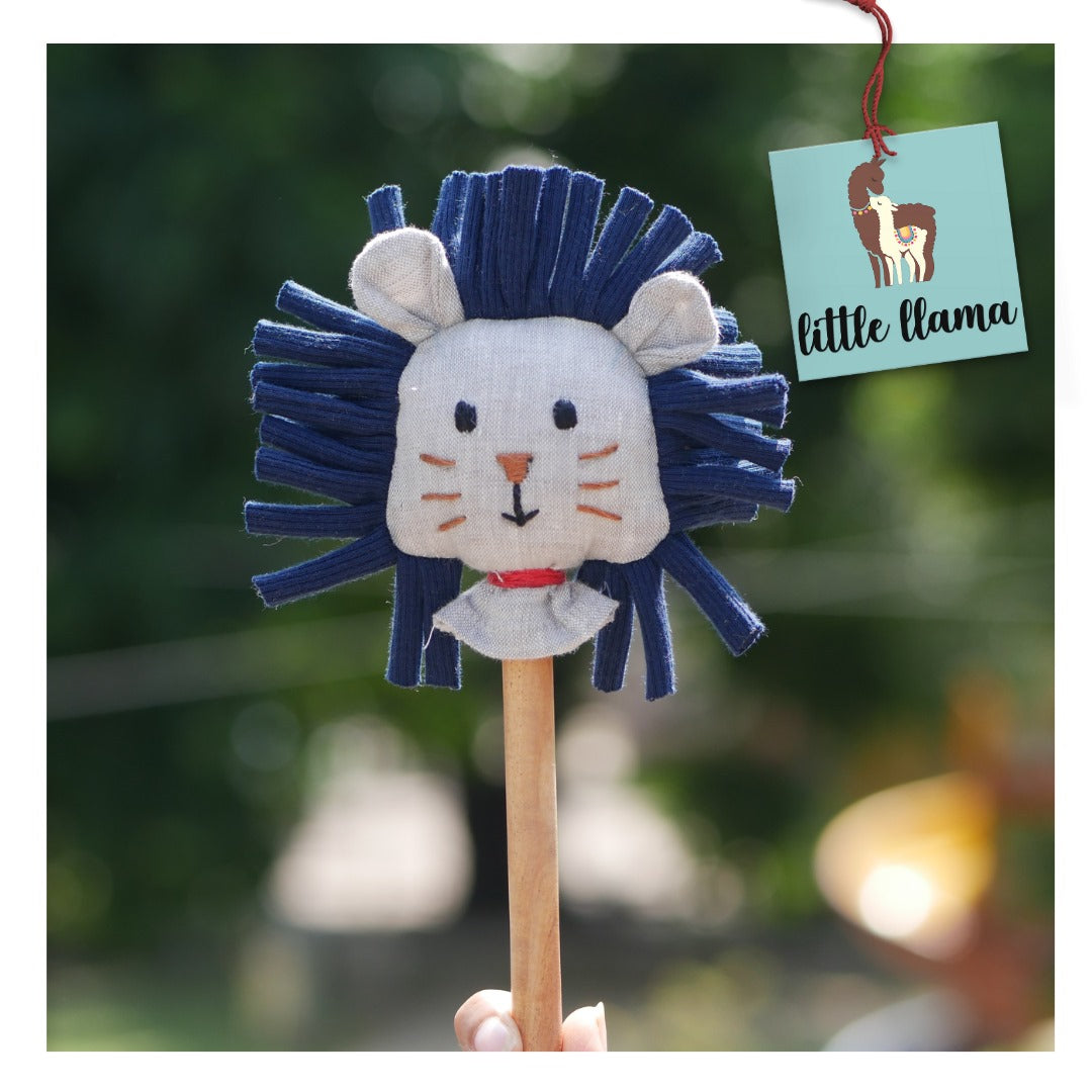 BLUE LION ON STICK