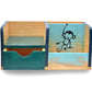 "Monkey & Banana" Hand Painted Wooden Desk Organizer