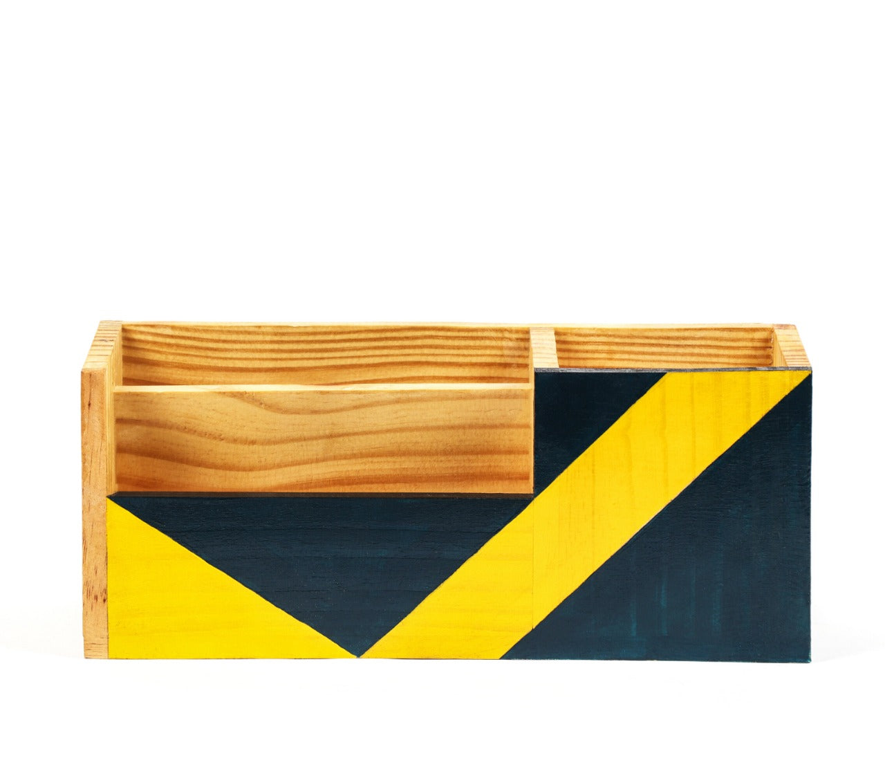 "EDGE" Hand Painted Wooden Desk Organizer