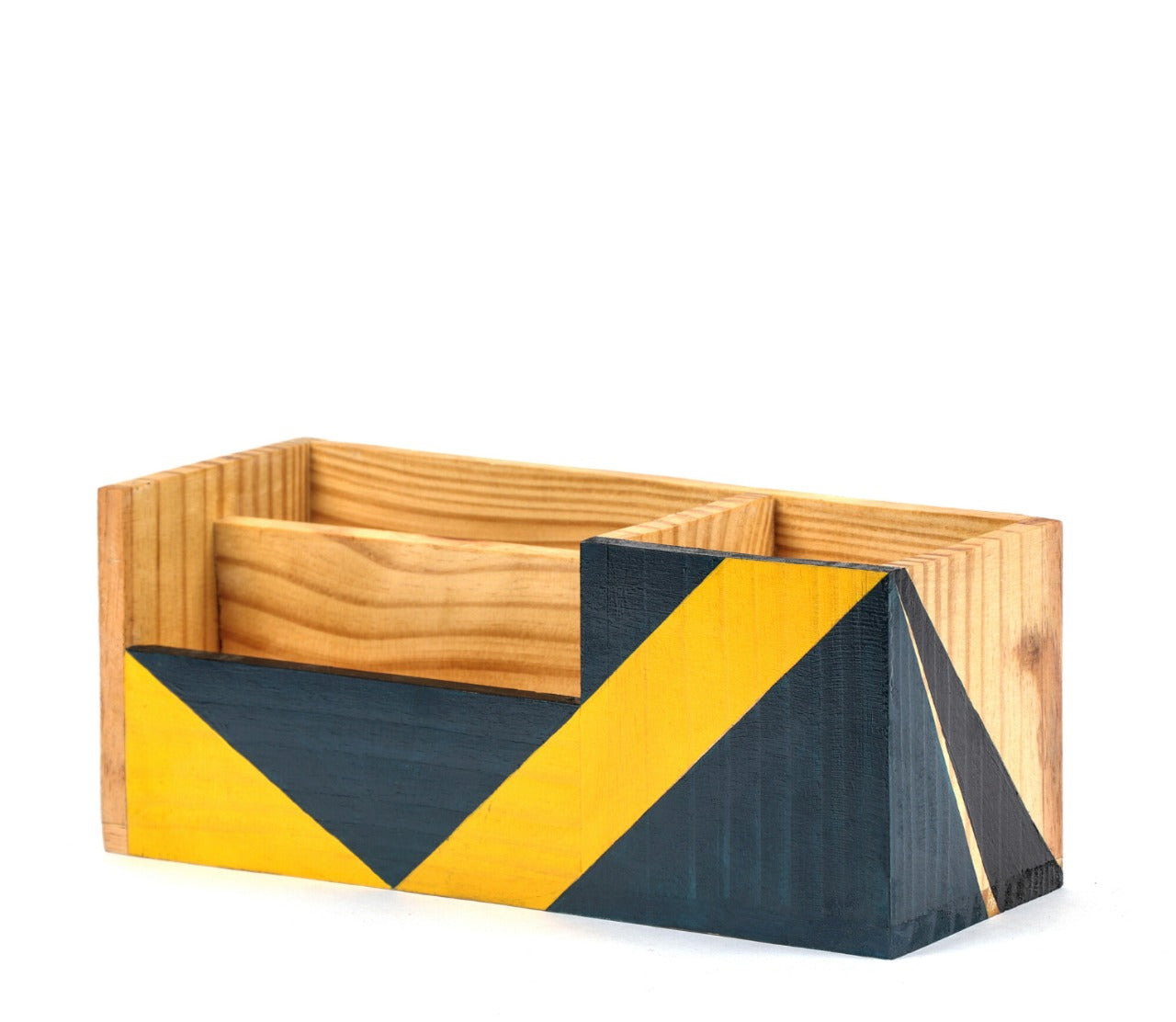 "EDGE" Hand Painted Wooden Desk Organizer