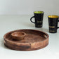 "Aham svarupa" Round Serving Tray in Mango Wood