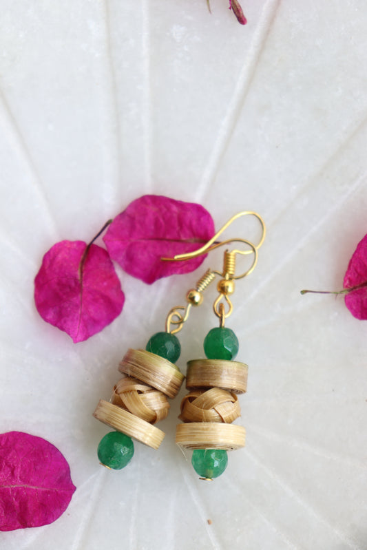 Handcrafted Bamboo Quilled and Weaved Earrings