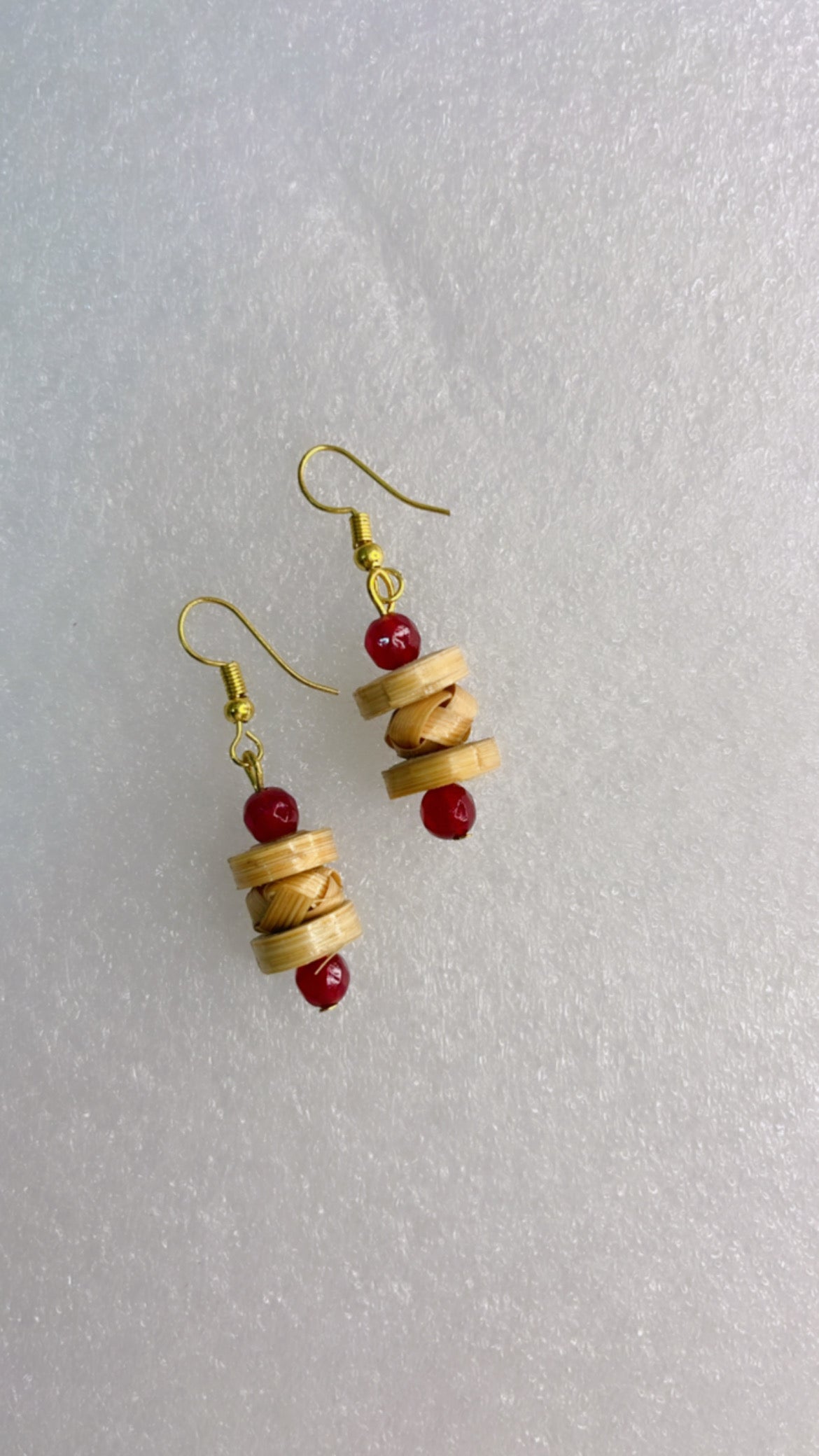 Handcrafted Bamboo Quilled and Weaved Earrings