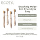 Bamboo Tooth Brush | Ultra Soft Bristles | Thorough Cleaning | Set of 4