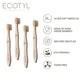 Bamboo Tooth Brush | Ultra Soft Bristles | Thorough Cleaning | Set of 4