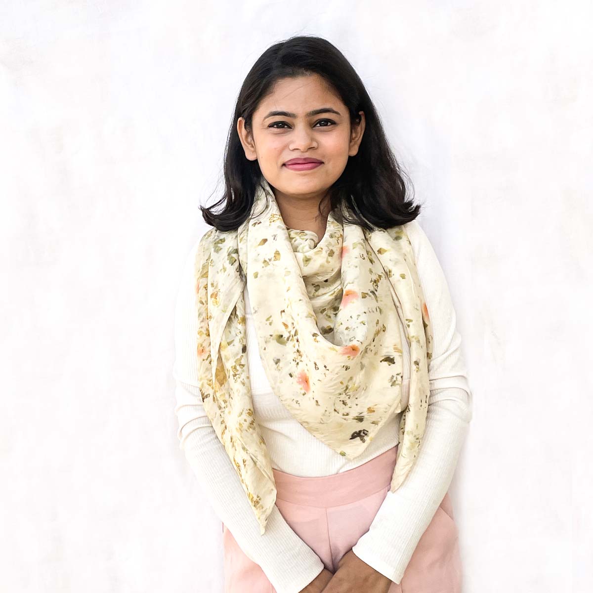 Basil Silk Square Scarf