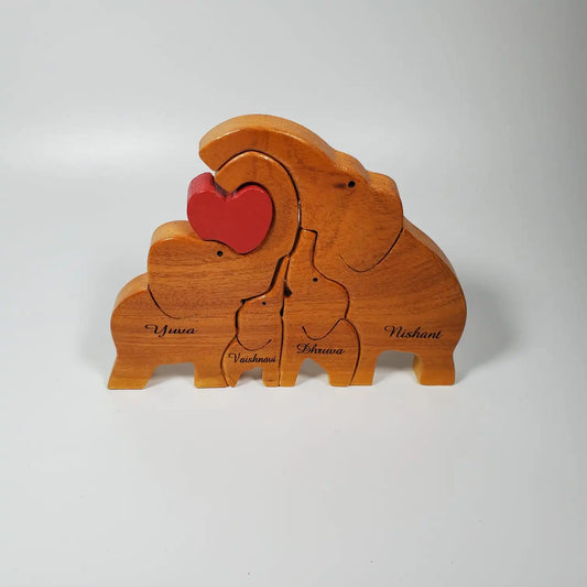 Elephant Family with Two Kids (Small Size)