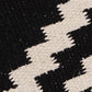 Black and Ivory Cotton Kilim Hand Loom Woven Designer Cushion Cover