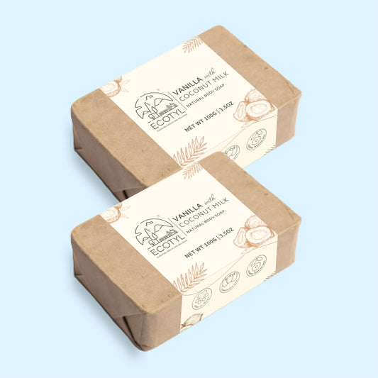 Coconut Milk Soap with Vanilla | 100% Natural | Nourishing & Hydrating | Set of 2