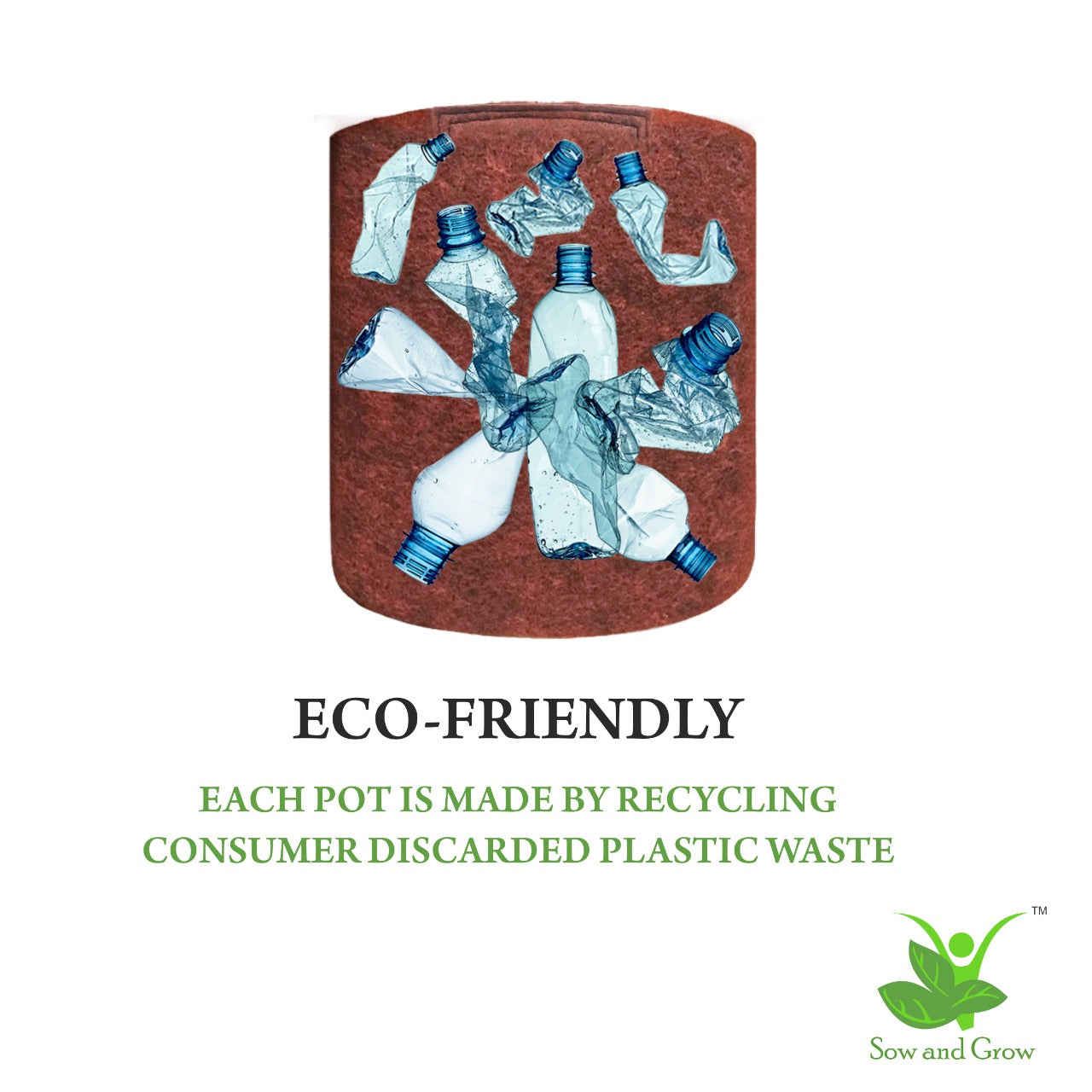 Air Pruning Geo Fabric Grow Bags || Size 18x9x9 inches || Set of 3