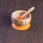Bamboo Eco Friendly Suction Bowl + Plate Set with Spoon