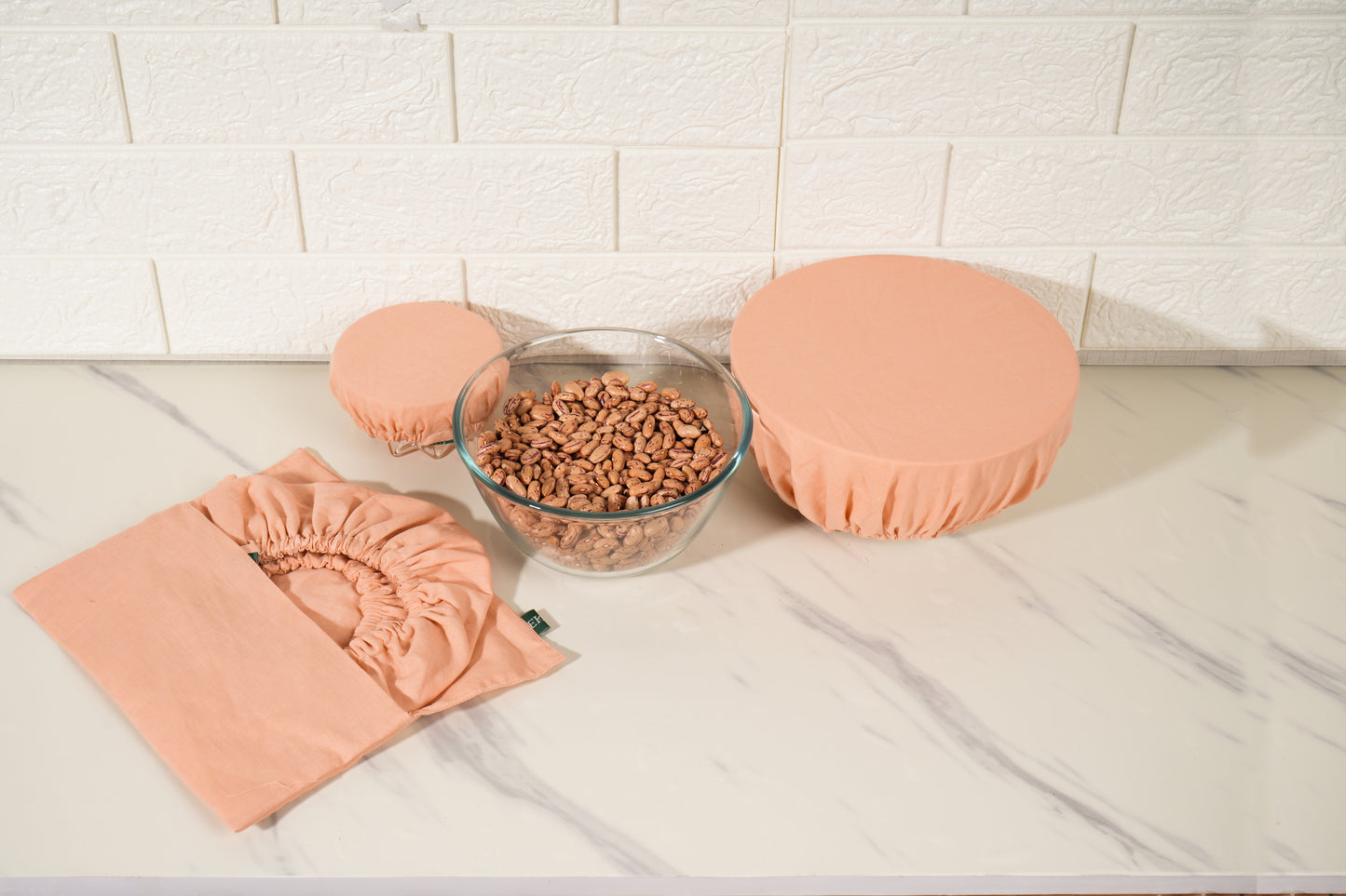 Pink Bowl Cover Set (Set of 3) | Kitchen Organisers