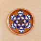 Copper Enamel Wall Plate "Blue Lotus in the Petal "