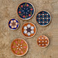 Copper Enamel Wall Plate " Brown Lotus in a Jali "