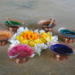 Teardrop Solid Colour Plain Diyas : Set of 6