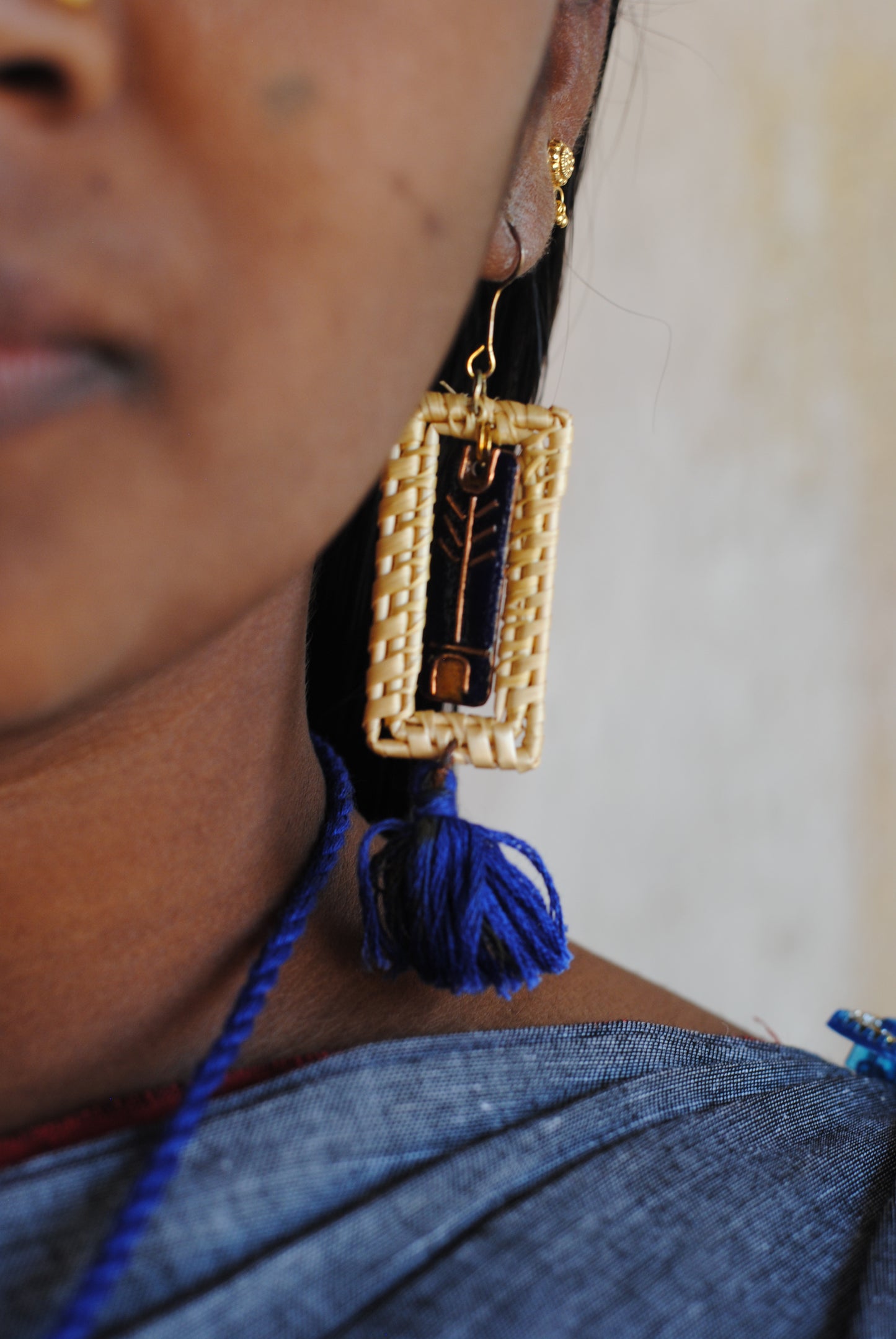 Jharokha Earrings Blue