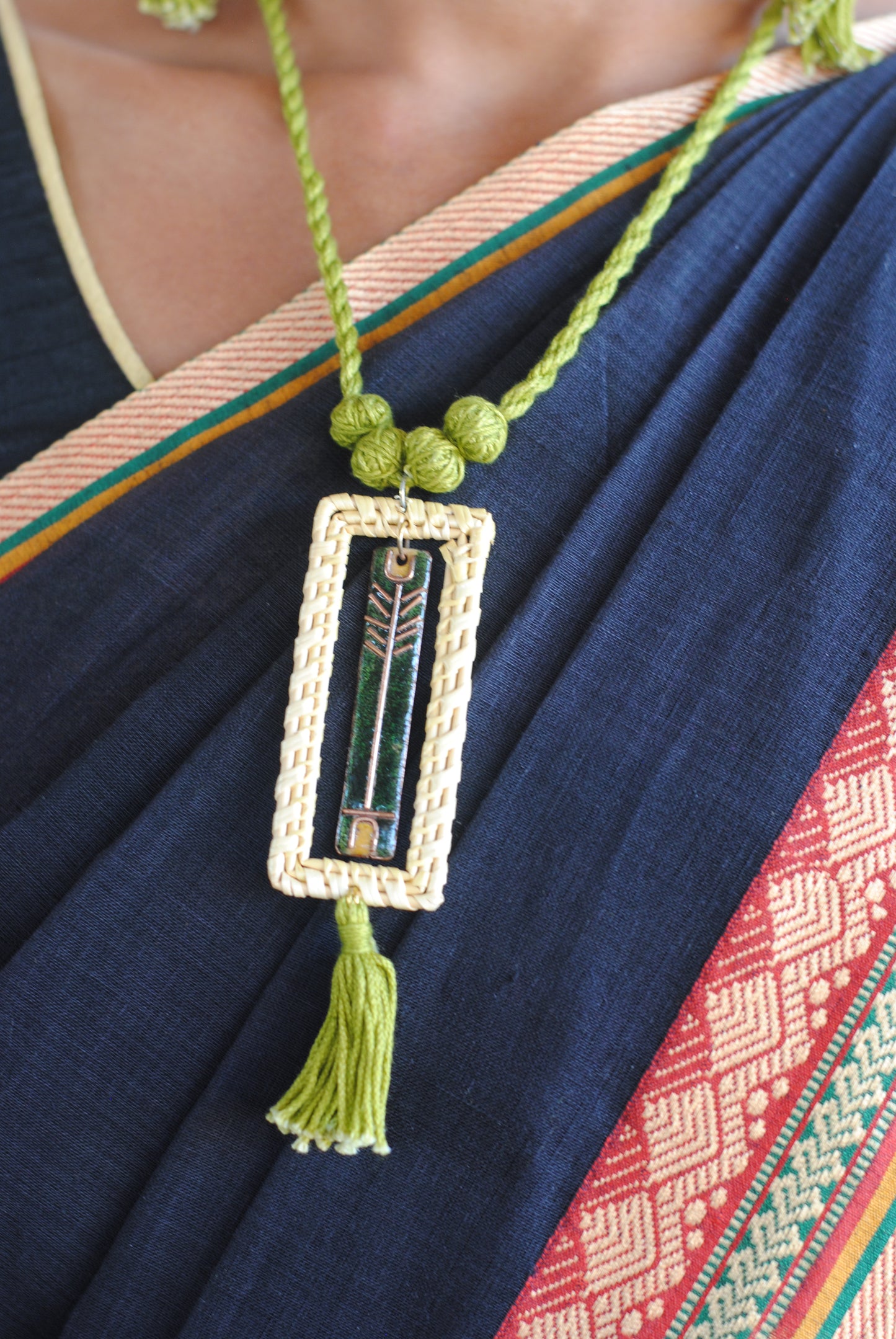 Jharokha Pendant Green
