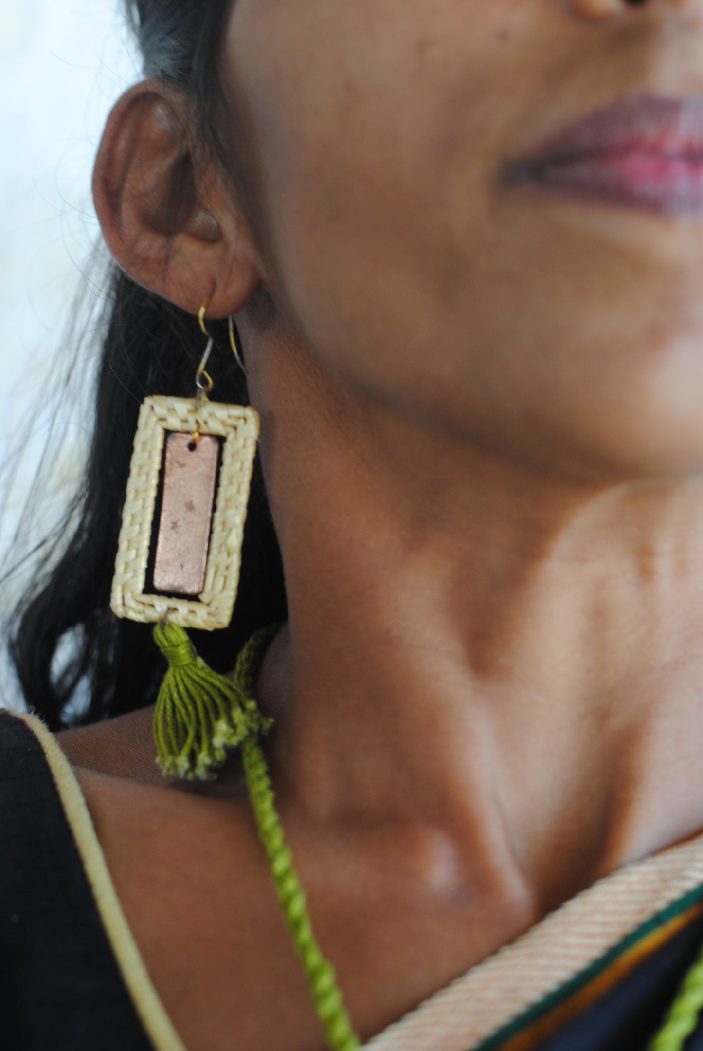 Jharokha Earrings Green