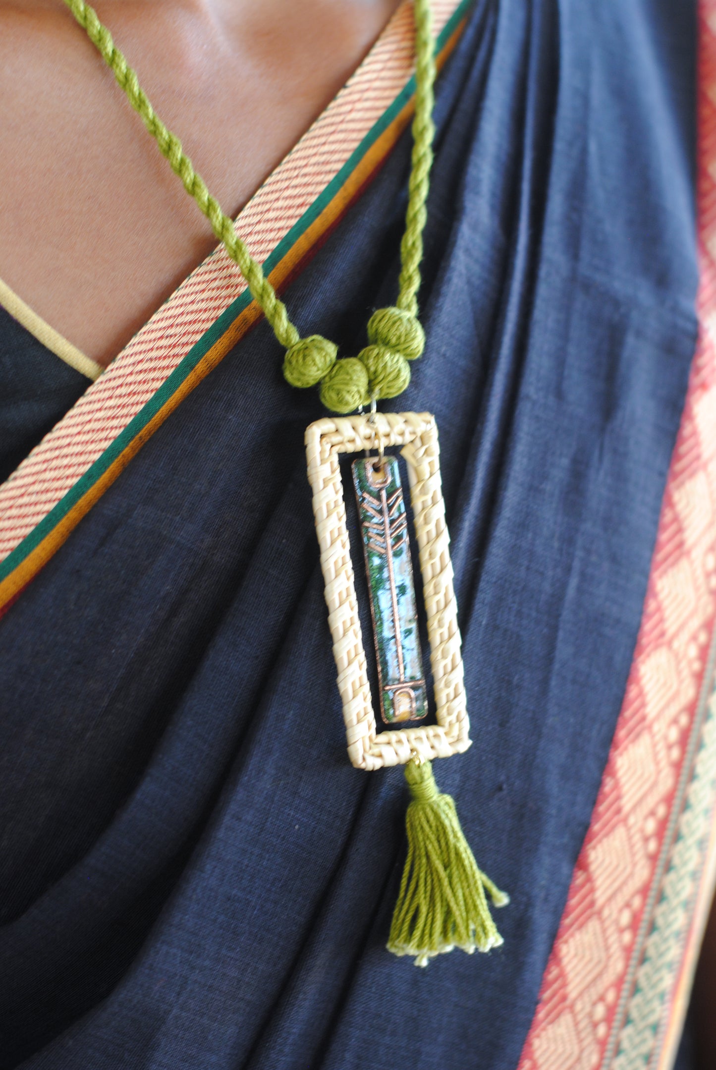 Jharokha Pendant Green