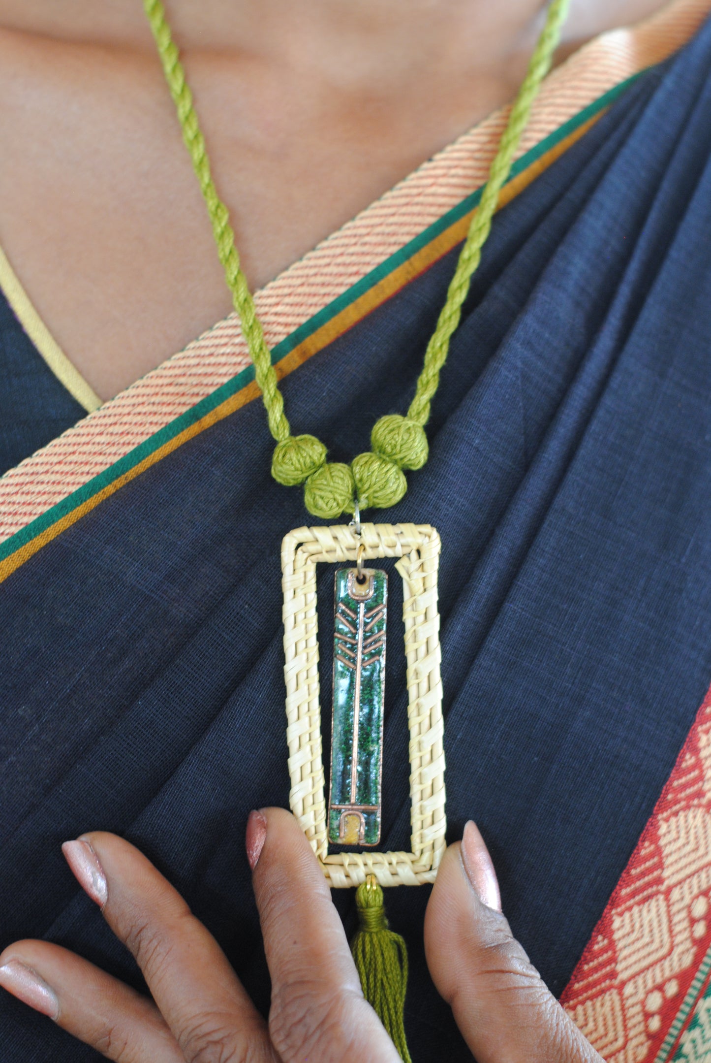 Jharokha Pendant Green