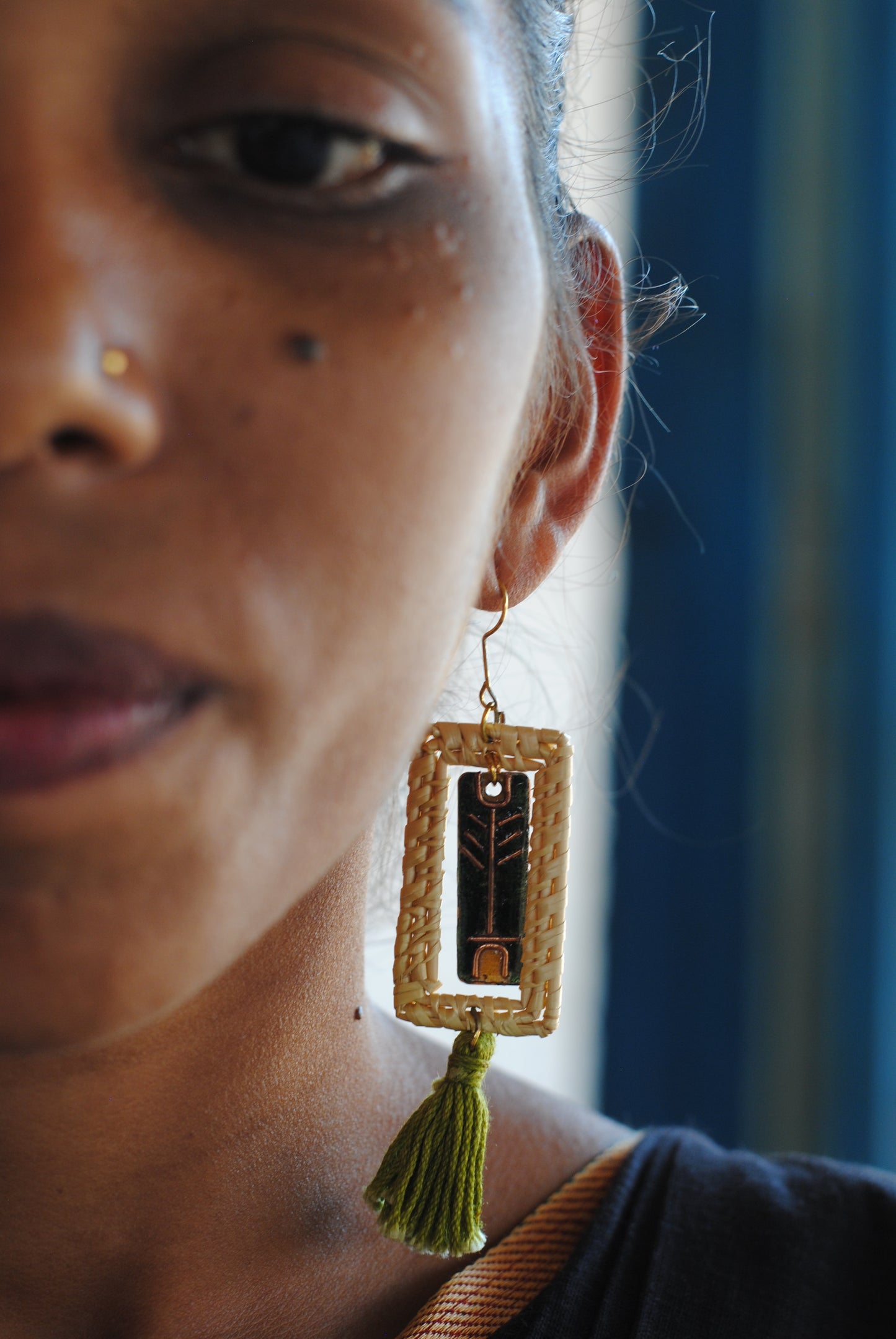 Jharokha Earrings Green