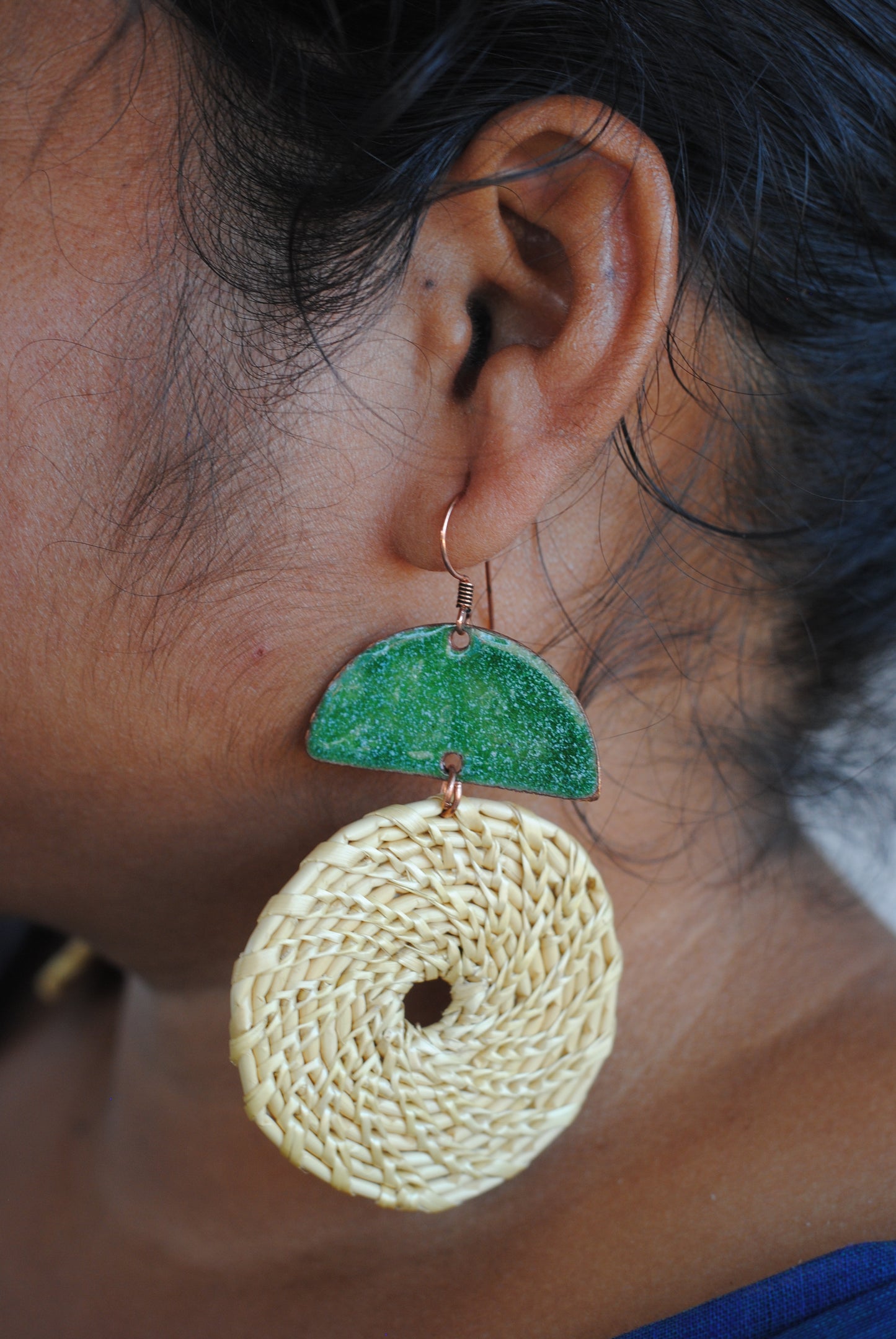 Chandrabindu Earrings (Green)