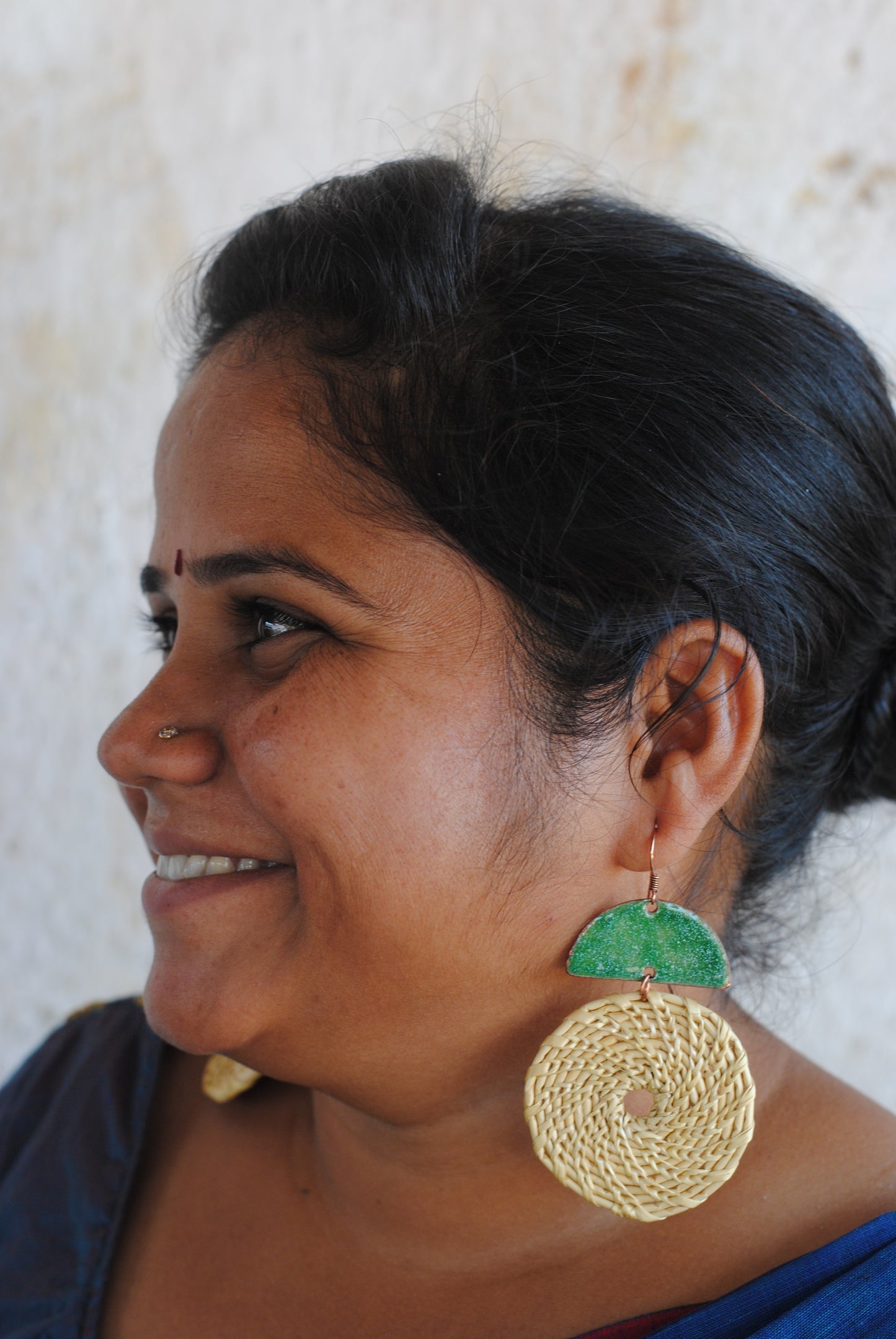 Chandrabindu Earrings (Green)