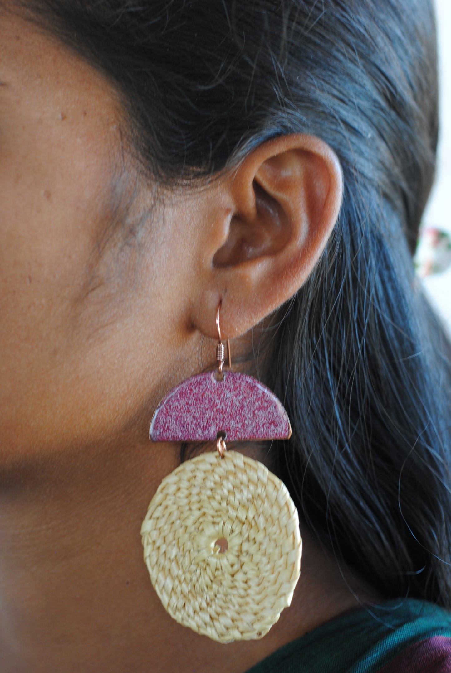 Chandrabindu Earrings (Red)