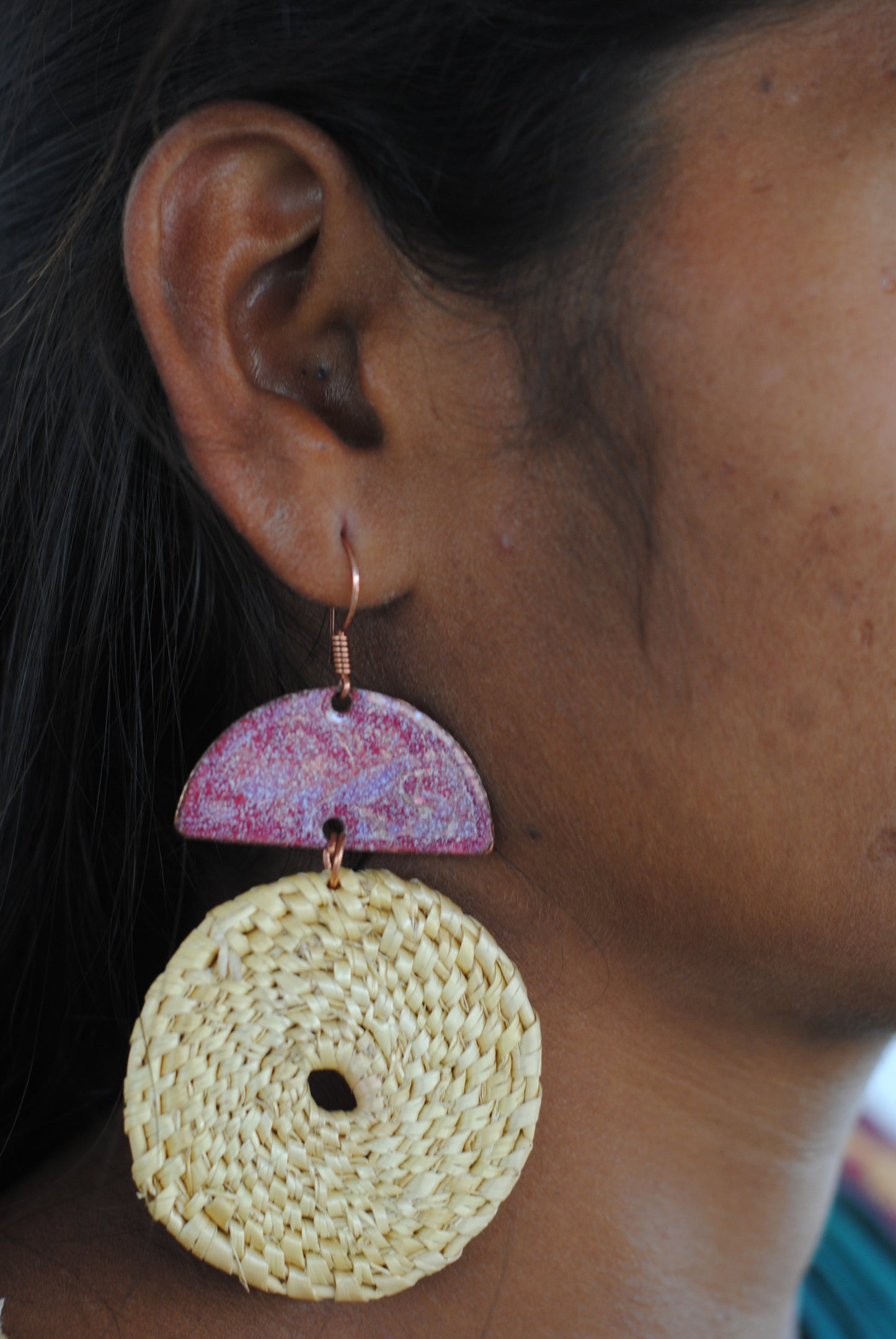 Chandrabindu Earrings (Red)