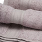 The Karira Collection - Bamboo Cotton Bath Towels And Hand Towels Set Of 2 (Grape Grey)