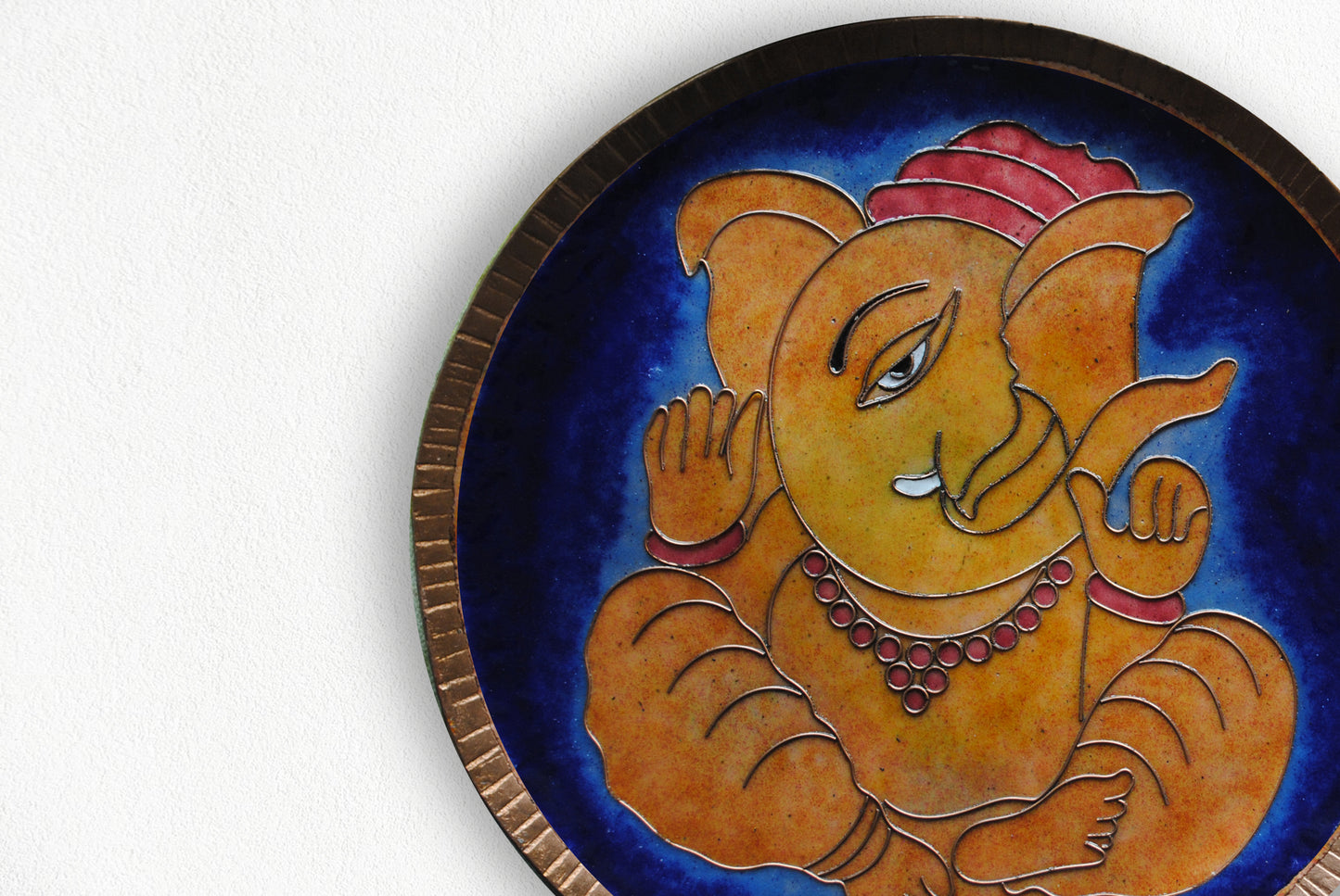 Ekadanta - Ganesha Wallplate (Blue)
