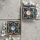 Rangoli Square Tealight Holder Set of 2 Dark Green
