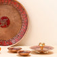Archana Pooja Thali, Diya & Agarbatti Stand Combo : Red