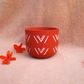 Hand painted Terracotta Soy wax candle- Forest