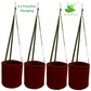 Geo Fabric Hanging Grow Bag || Size 8 x 8 inches || Set of 4
