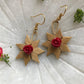 Handcrafted Bamboo Star Flower Earrings