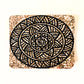 Hand Painted Cork Coasters - Black Colour Design (Set Of 4)