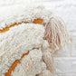 Mustard Yellow & Ivory Tufted Boho Textured Cotton cushion cover