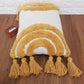 Ivory & Mustard Yellow Tufted Boho Textured Cotton cushion cover