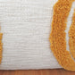 Ivory & Mustard Yellow Tufted Boho Textured Cotton cushion cover
