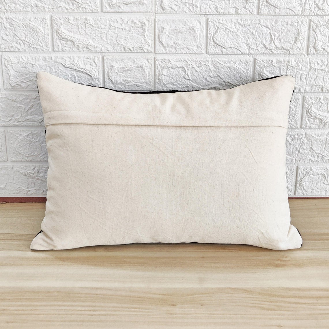 Blue Natural Raw Cotton Hand Dyed Fabric Hand Stitches Hand Kantha Pillow Cover