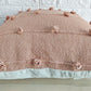 Blush Pink Natural Raw Cotton Hand Loom Woven Textured Fabric Cushion Cover