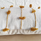 Mustard Yellow & Ivory Natural Raw Cotton Hand Loom Woven Textured Fabric Cushion Cover