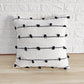 Black & White Natural Raw Cotton Hand Loom Woven Textured Fabric Cushion Cover