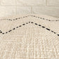 Ivory and Black Kantha Textured Cotton Cushion Cover