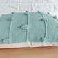 Sky Blue Natural Raw Cotton Hand Loom Woven Textured Fabric Cushion Covers
