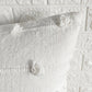 Beach White Natural Raw Cotton Hand Loom Woven Textured Fabric Cushion Cover